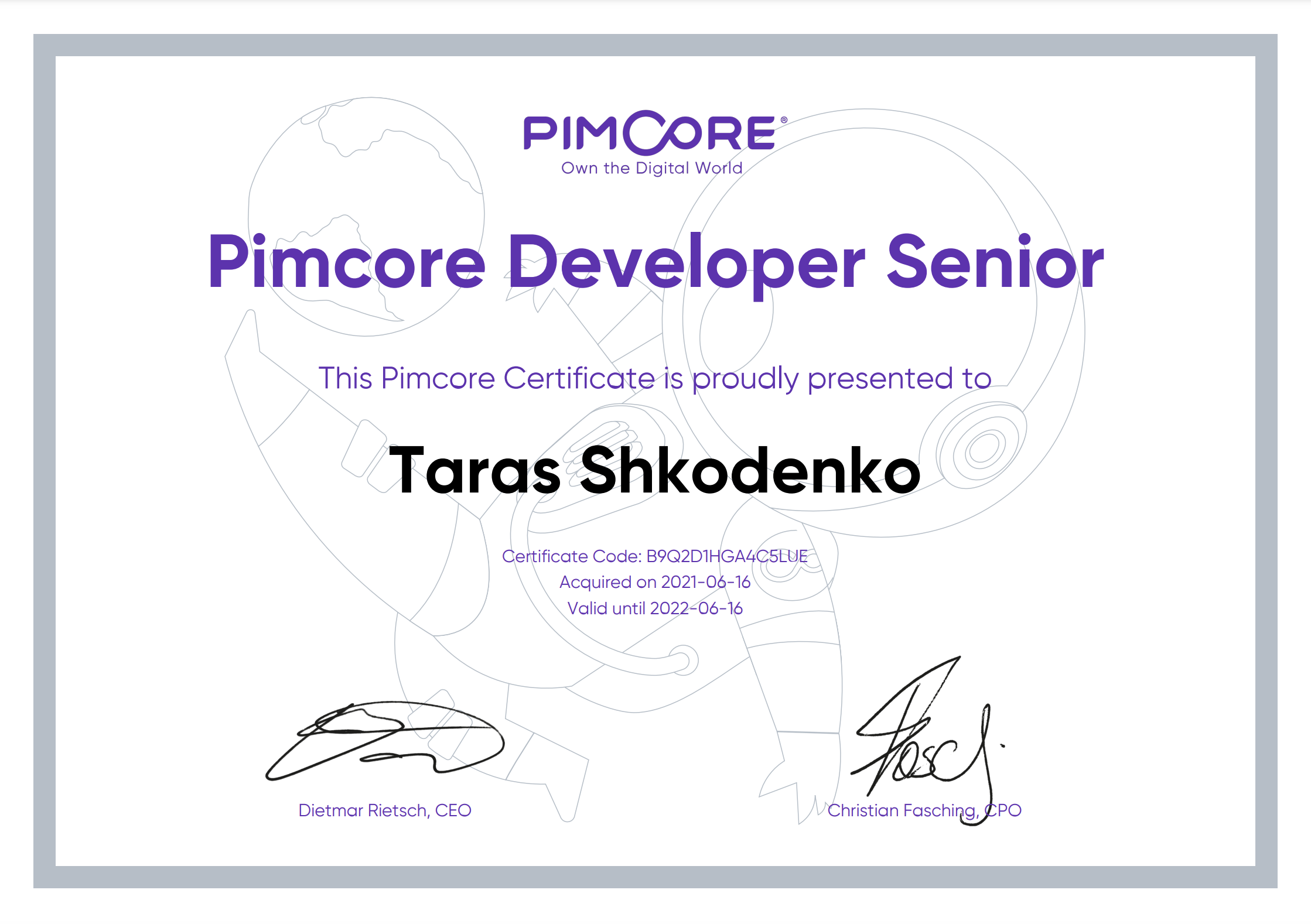 Pimcore CMS Developer Senior